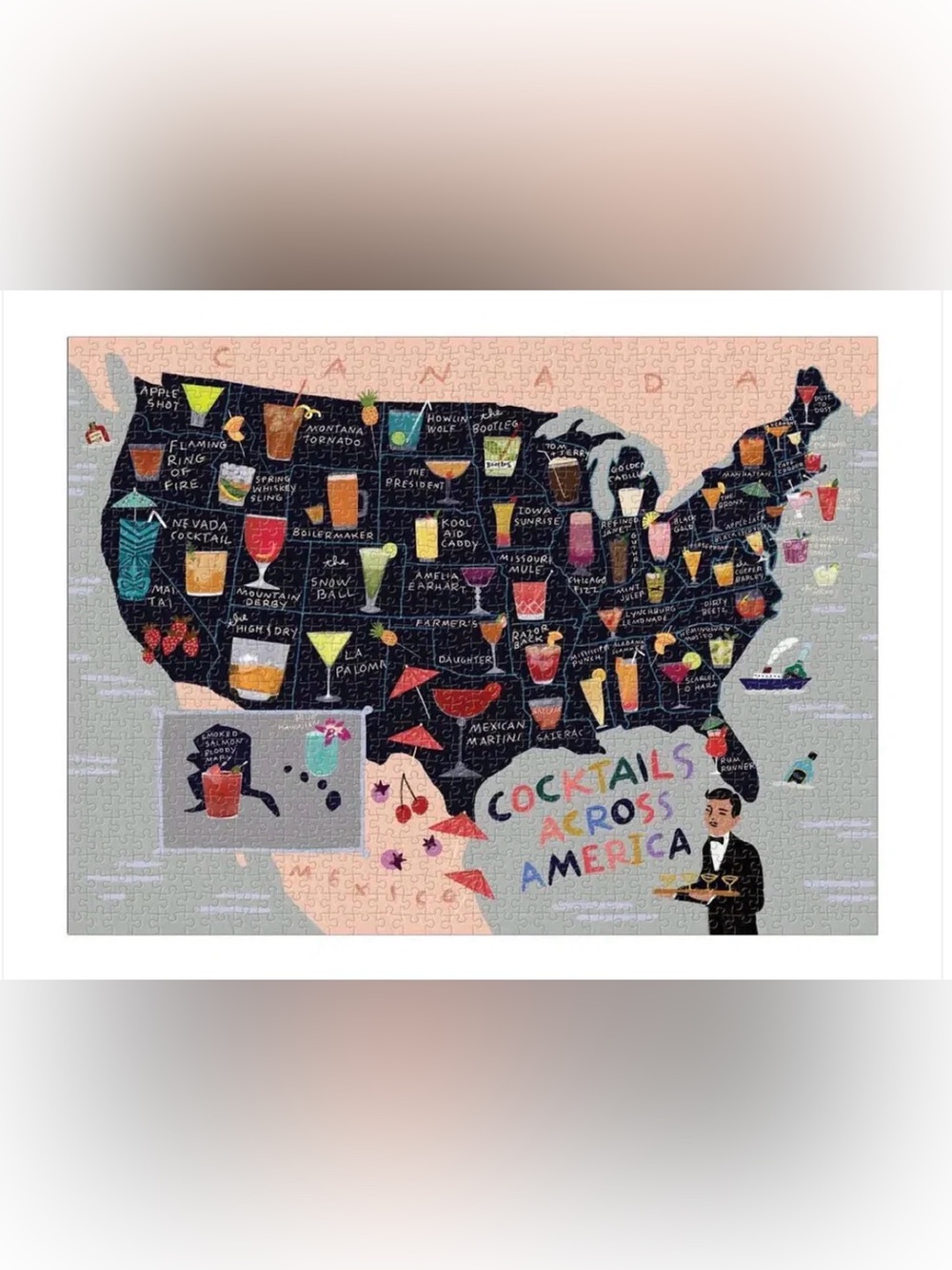 Cocktails Across America 1000-Piece Puzzle